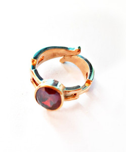 LMDPRAJAPATIS Rose Gold Garnet/Gomed Adjustable Ring - 9.25 Ratti / 8.25 Carat Loose Gemstone Ring For Men & Women - View #7