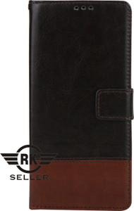 RK Seller Flip Cover For Infinix Hot 8 PU Leather Flip Case With Card Holder And Magnetic Stand