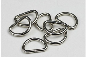 Amanaote Metal D-Rings Buckle 0.5 Inside Diameter Non-Welded for Webbing Sewing DIY Pack of 100 Black 