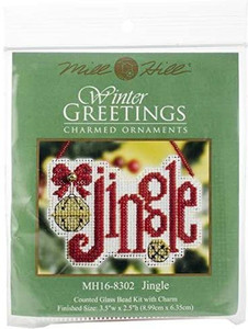 Peace Winter Greetings Cross Stitch Kit - Mill Hill Beaded Ornament MH16-8304