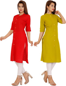 Fashion Women Solid Straight Kurta 