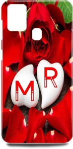 Blackfox Back Cover for Samsung Galaxy M21,M Loves R Name,M Name, R Letter,  Alphabet,M Love R NAME - Blackfox : 