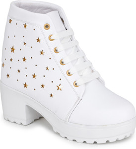 white colour boots