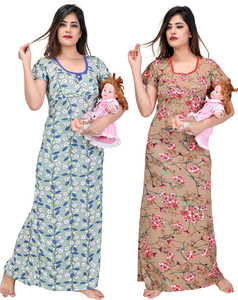 ANKONA Women Maternity/Nursing Nighty 