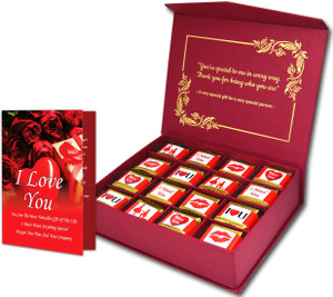 Midiron Chocolate Gift Pack, Chocolate Box with I Love You Greeting