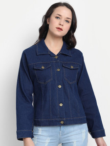 Sleeve Solid Women Denim Jacket 