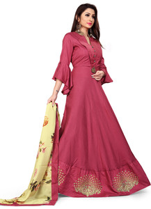 Shree Sarvottam Silks Women Gown and 