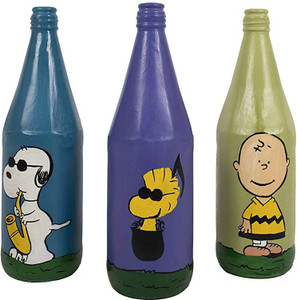 EAlma Unique Decorative Cartoon Print Hand Painted Glass Bottle For Home Decor | Set Of 3 Bottle Vase For Office & Living Room Decorative Bottle Price in India - Buy EAlma Unique EAlma Unique Decorative Cartoon Print Hand Painted Glass Bottle For Home Decor | Set Of 3 Bottle Vase For Office & Living Room Decorative Bottle Price in India - Buy EAlma Unique