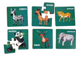 Toyz Universe Wild Animal Wooden Jigsaw Puzzle For Kids - Wooden Jigsaw ...
