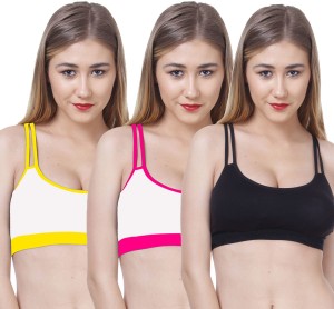 Beach Curve :- Women Cotton Non Padded Non-Wired Bra ( Pack of 3 ) PID-DD  Bra