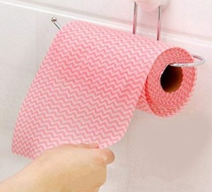 PandS Kitchen Disposable Towels Cloth-like Cleaning Towel 1 Roll = 50 Sheets Multi-uses Nonwoven Dish Cloths Washable Reusable 