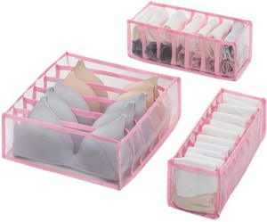 Underwear Bra Socks Container Storage Bag Foldable Drawer Dividers Storage Boxes