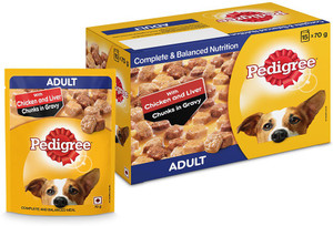 Pedigree Adult Gravy Food Chicken Liver 1 05 Kg 15x0 07 Kg Wet Adult Dog Food Price In India Buy Pedigree Adult Gravy Food Chicken Liver 1 05 Kg 15x0 07 Kg Wet Adult Dog