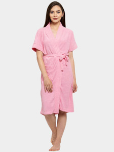 Flipkart SmartBuy Baby Pink Free Size Bath Robe - Buy Flipkart SmartBuy ...