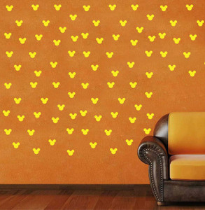 20PCS Cartoon Mickey Mouse Mirror Wall Stickers – Acrylic Mirror Decals For Kids Room (Silver)