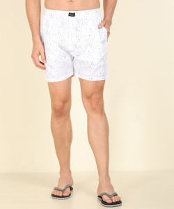 PETER ENGLAND Printed Men White Boxer 