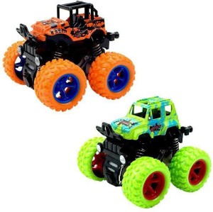 3 Year Old 2 Gizmovine Toddler Toys Boy Car Toys 4WD Mini Cartoon Inertial Cars Construction Vehicle Truck Toy Friction Powered Push Go Gift Play Games Infant Boy Toys for 1 