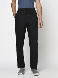 Octave Printed Men Black Track Pants 