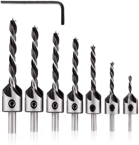 GSK Cut Countersink Drill Bits, 7pcs 