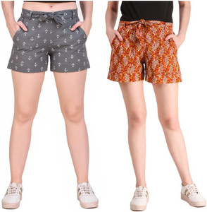 Buy Rajkanya Printed Women Grey, Orange 