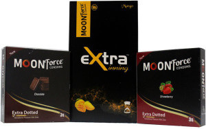 MOONFORCE MOOFORCE_COMBO_MANGO_CHOCOLATE_PINEAPPLE_FLAVOURED_CONDOMS ...