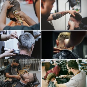 Men Hair Cutting In Salon Wall Poster 12 X 18 INCH Paper Print -  Personalities posters in India - Buy art, film, design, movie, music,  nature and educational paintings/wallpapers at 