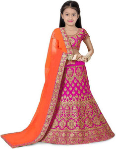 Buy Kalamkari Printed Kids Lehenga Choli Set Online At Best Price