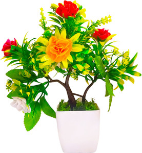 beautyavenue-artificial-7-roses-flower-plant-with-white-pot-size-11
