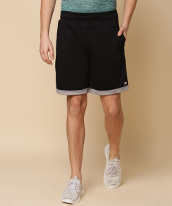 REEBOK Solid Men Black Gym Shorts - Buy 