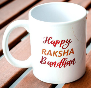 craftwill Rakhi Gifts for Brother Happy Rakshabandhan Quote White