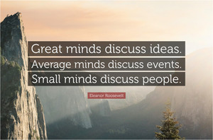 Great Minds Discuss Ideas Motivational Quote Poster Paper Print - Quotes &  Motivation posters in India - Buy art, film, design, movie, music, nature  and educational paintings/wallpapers at Flipkart.com