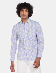 U.S. POLO ASSN. Men Printed Casual Blue 