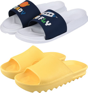 slipover Ready To Fly And Zig Zag Casual Comfort Trendy Stylish Slip-On  Slipper, Flip Flops u0026 Slides For Men-White (Combo Pack of 2) Slides - Buy  slipover Ready To Fly And Zig