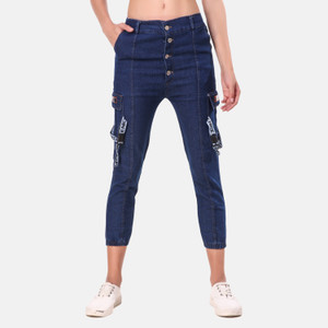 Jogger Fit Women Dark Blue Jeans 