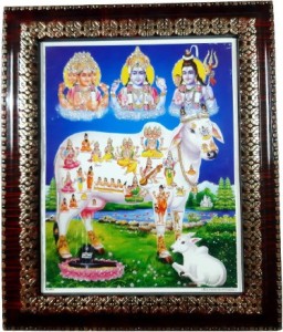 Dharmik photo framess Gau mata Religious Frame Price in India - Buy Dharmik  photo framess Gau mata Religious Frame online at 