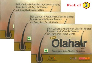 Olahair Biotin, Calcium D Pantothenate, Vitamins, Minerals Amino Acids  Tab.(pack of 3) Price in India - Buy Olahair Biotin, Calcium D Pantothenate,  Vitamins, Minerals Amino Acids Tab.(pack of 3) online at 