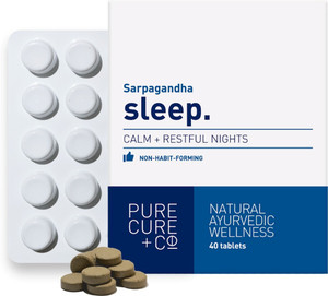 PURECURE+CO Sleep Natural Ayurvedic Non-Habit Forming Formula Sleeping ...
