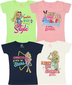 BARBIE Girls Printed Pure Cotton 
