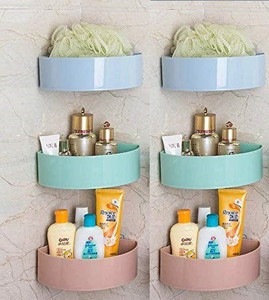 DAITORY 6 PCS Corner Triangular Wall Shelves Bathroom Shelf Rack ...