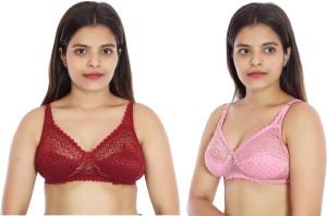 Buy KARMUN Pink Cotton Blend Non Padded T-shirt Bra - 34 Online at