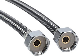 RUDRAKSH Flexible 1 2 Inch 60 Cm Hot Cold Water Supply Hoses Pipes Stainless Steel Flexible 1 2