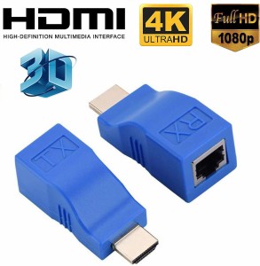 Prise en Charge HDTV 1080p 3D 1pair Cooso HDMI vers RJ45 Extender par Simple 30 metres câble réseau Ethernet LAN Cat5e/6 HDMI vers RJ45 