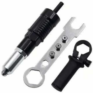 Yosoo Rivet Tool Professional Electric Accessories for Cordless Riveting Drill Adaptor Insert Nut Tool 