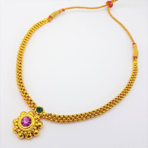 Kolhapuri Saaj Gold Plated Thushi 