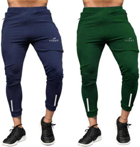 Buy Vitaan Solid Men Blue, Green Track 