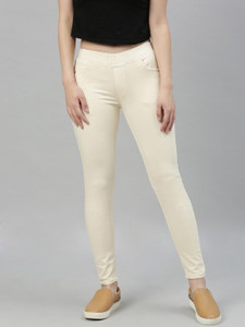 ADBUCKS Beige Jegging Price in India 