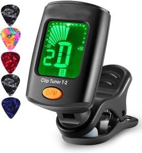 Guitar Tuner Clip-On Chromatic Tuner For Acoustic Electronic Guitar Bass Ukulele Banjo with LCD Display 