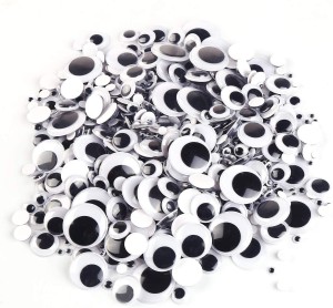 PH PandaHall About 10000 Pieces 6mm Round Wiggle Googly Eyes with Self-Adhesive for DIY Scrapbooking Crafts Toy Accessories Black 