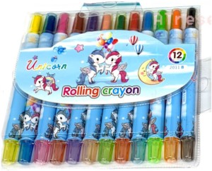Flipkart.com | Ajauni Rolling Crayons 12 Colors For Kids -