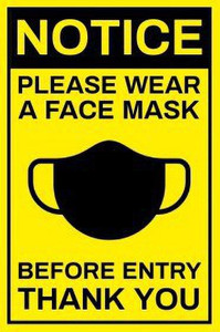 PLEASE WEAR MASK POSTER FOR HOME AND OFFICES Paper Print - Art